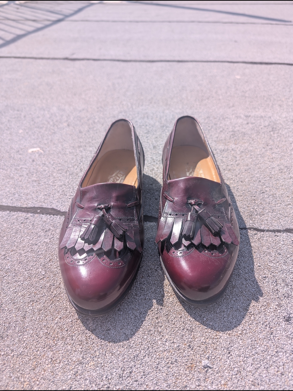 Men's Tassel Kiltie Loafers in Burgundy
